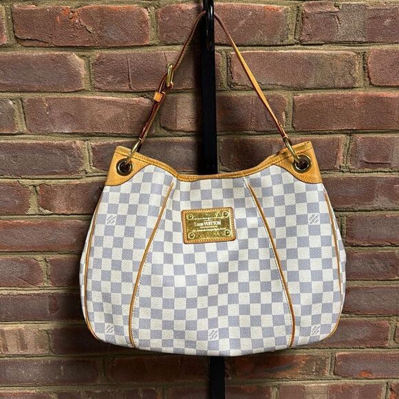 Authentic LOUIS VUITTON Galliera PM Azur Damier MI4028 Womens Handbag - Picture 1 of 15